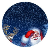 Elastic Edge Fits Santa Claus Christmas Tablecloth