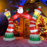 8.9ft Christmas Arch, 7 LED Lights, Drawstring Pockets, Christmas Inflatable Arch