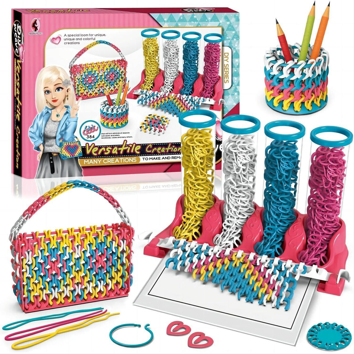DIY Toys Puzzle Creative Ribbon Woven Hand Ropes Jewelry Making For Children Toy,Girls Kids Toy Gifts.Logistics Is Randomly Sent By UP,USPS,FEDEX