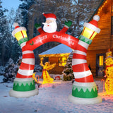 8.9ft Christmas Arch, 7 LED Lights, Drawstring Pockets, Christmas Inflatable Arch