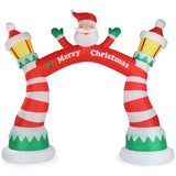 8.9ft Christmas Arch, 7 LED Lights, Drawstring Pockets, Christmas Inflatable Arch