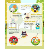 Keeygo Baby Play Mat Zoo Theme Sensory Infant Toys Keep Baby Occupied Toddler Activity Gym Develop Neck Strength Play Gym For Babies 0-6 Months Washable Baby Gyms  Playmats